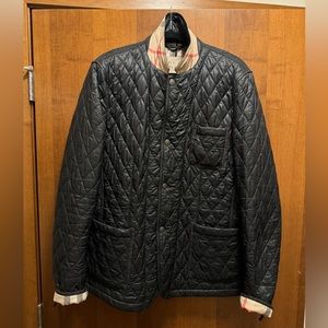 Burberry Brit Men’s Black Quilted Jacket Size XL